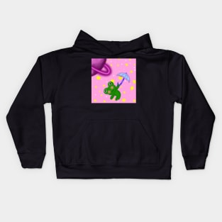 Floating Frog In The Sky Kids Hoodie